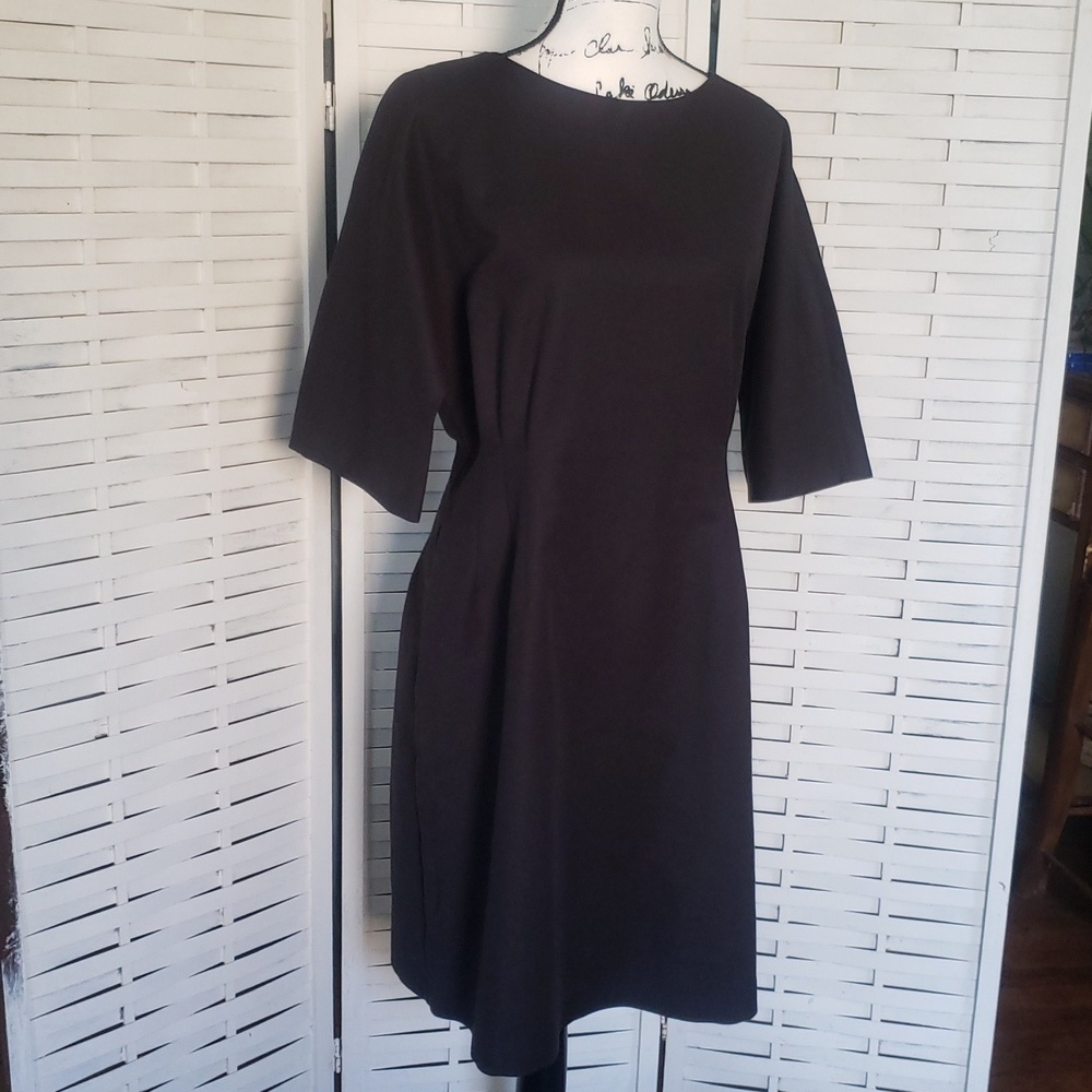 Marimekko Elegant Black 3/4 Sleeves Dress Size 44